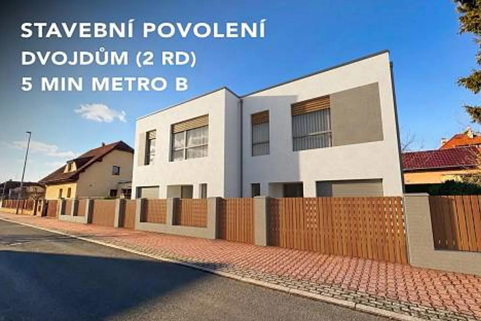 Stavební pozemek s projektem dvojdomu – fotografie 22